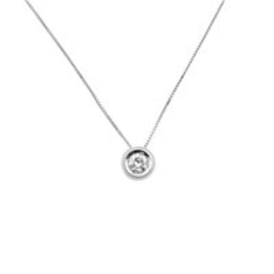 Collana Promesse Donna in Oro bianco Diamante 0.06 Ct PPLAL06 - PPLAL06